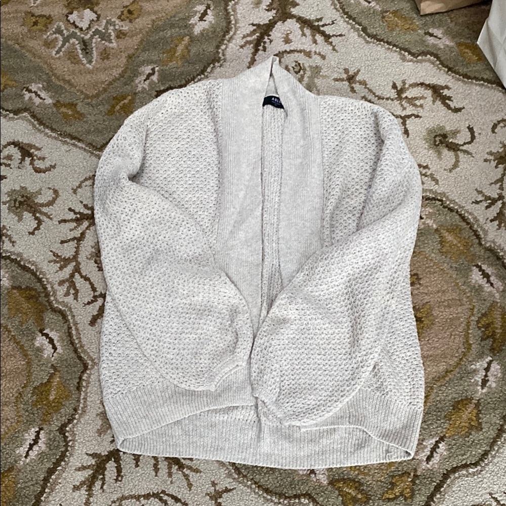 ABLE Women’s cream open front cardigan knit sweater